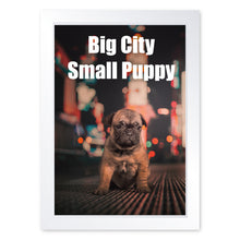 Load image into Gallery viewer, Big City Small Puppy, Framed Print