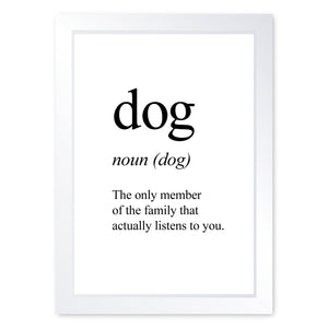 Dog Noun, Framed Print