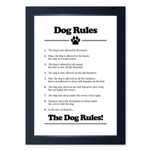 Load image into Gallery viewer, Dog Rules, Framed Print
