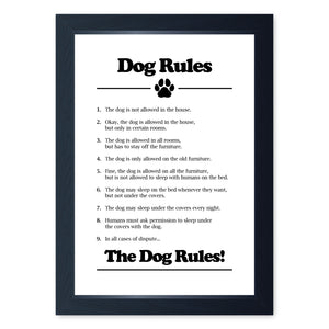 Dog Rules, Framed Print