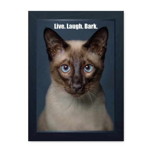 Live Laugh Bark, Framed Print
