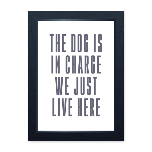 The Dog Is In Charge, Framed Print