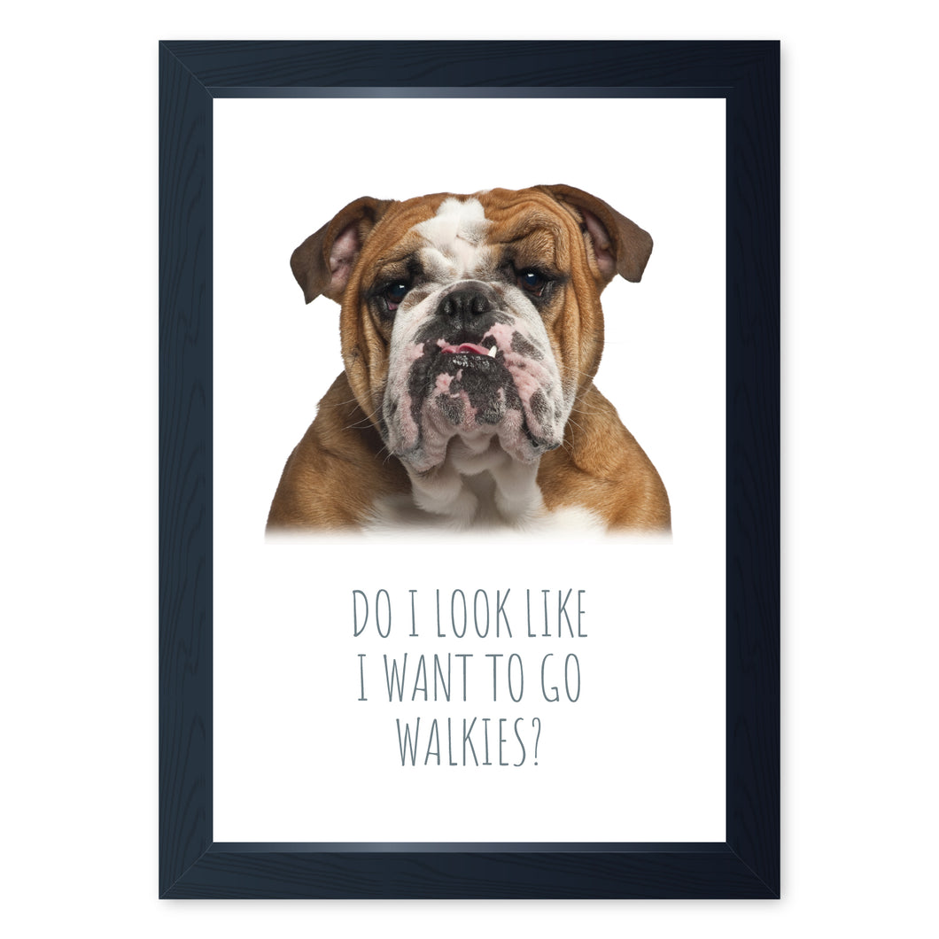 Walkies, Framed Dog Print