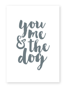 You, Me and The Dog, Framed Print