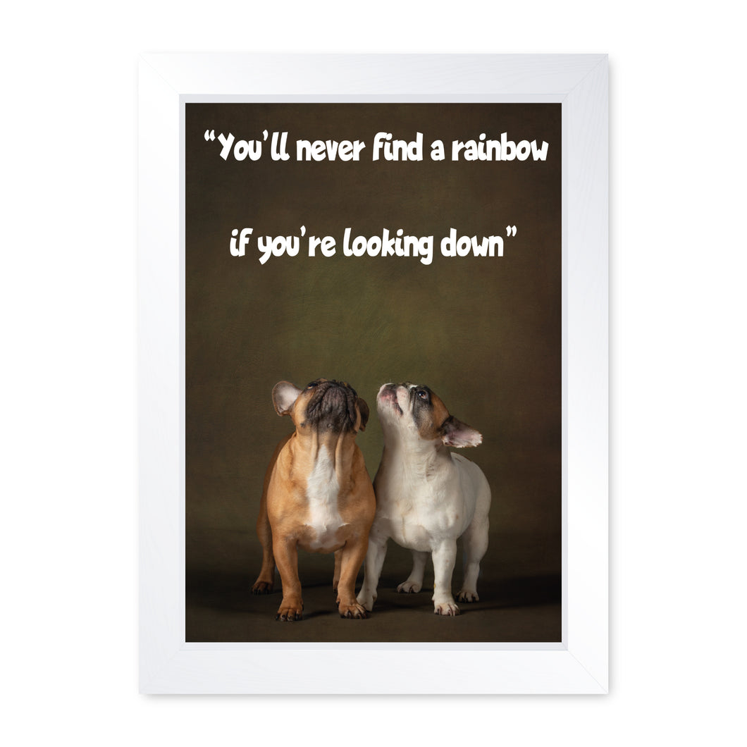 You'll Never Find A Rainbow If You're Looking Down, Framed Print