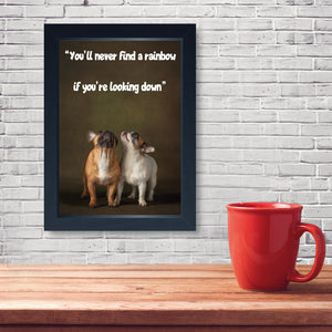You'll Never Find A Rainbow If You're Looking Down, Framed Print
